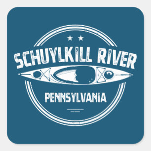 Schuylkill River, Pennsylvania Quadratischer Aufkleber
