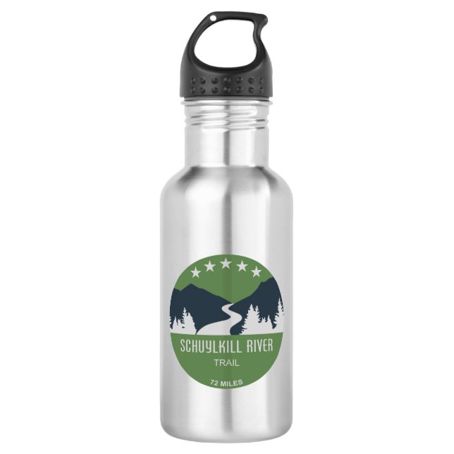 Schuylkill River Trail Edelstahlflasche (Vorderseite)