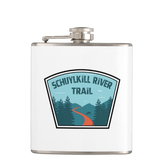 Schuylkill River Trail Flachmann (Vorderseite)