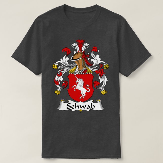 Schwab Coat of Arms Familienwappen T-Shirt (Design vorne)
