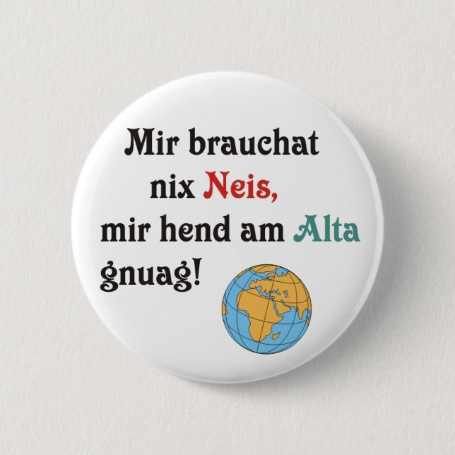 Schwäbische Weltläufte Button (Vorderseite)