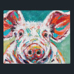 schwach puzzle<br><div class="desc">Piggy II von Carolee Vitaletti. Verfügt über ein nahes Bild eines Schweins, das mit lebhaften Farben kreiert wurde.</div>