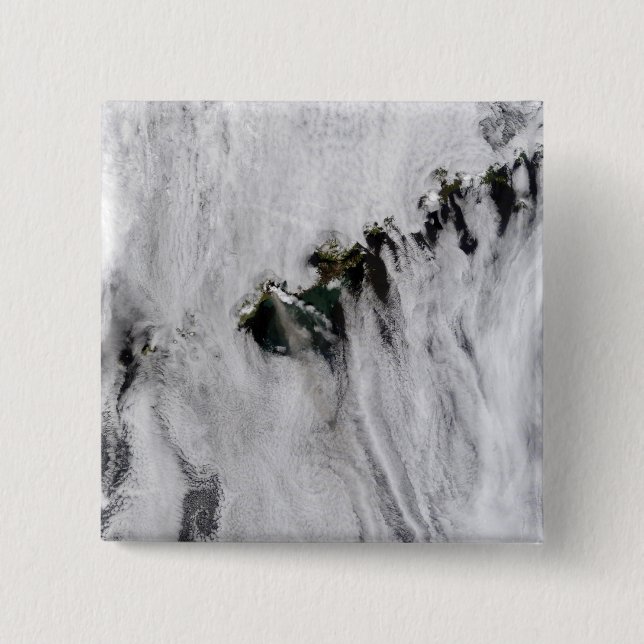 Schwaden aus dem Okmok-Vulkan, Aleusien Button (Vorderseite)