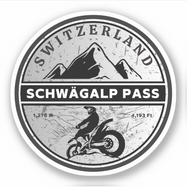 Schwägalp Pass Schweizer Alpen Motorradtour Aufkleber (Vorderseite)