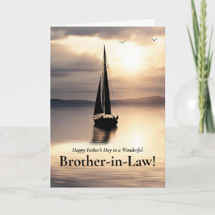 Schwager Frohen Vatertag mit Segelboot  Karte