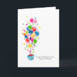 Schwager-Geburtstagskarten-bunte Ballone Karte<br><div class="desc">Eine bunte Illustration,  die bunte unterschiedliche Form zeigt,  steigt das Bersten aus magischen Geschenkboxen heraus im Ballon auf. Ein bisschen Freude,  Glück und bunte Explosion! Ein buntes Geburtstagsfeiergeschenk für Ihren Schwager. Innere Mitteilung ist kundengerecht.</div>