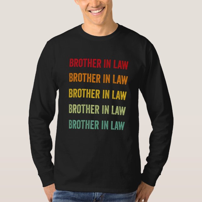 Schwager Regenbogen Text Schwager Farbige T-Shirt (Vorderseite)