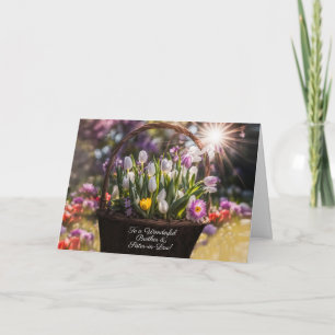 Schwager und Schwägerin Frau Frohe Ostern Tulpen Karte