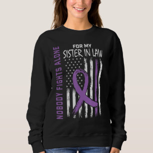 Schwägerin Alzheimer-Bewusstseinsflagge Demenz F Sweatshirt