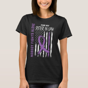 Schwägerin Alzheimer-Bewusstseinsflagge Demenz F T-Shirt