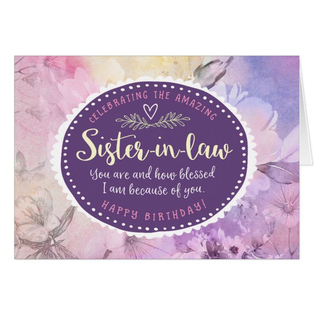 Schwägerin-Geburtstag, Sie feiernd (Vorderseite (Horizontal))