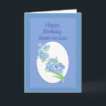 Schwägerin-Geburtstag vergessen mich nicht, Blume Karte<br><div class="desc">Alles- Gute zum Geburtstagschwägerin mit ursprünglichem Watercolor vergessen mich nicht Garten-Blume</div>