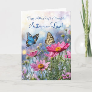 Schwägerin Muttertag mit Gartenblumen Karte