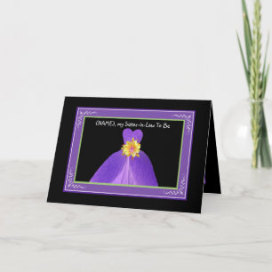 Schwägerin Wedding Einladungs-LILA Kleid Einladung