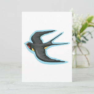 Schwalbe Vogel fliegt Einladung