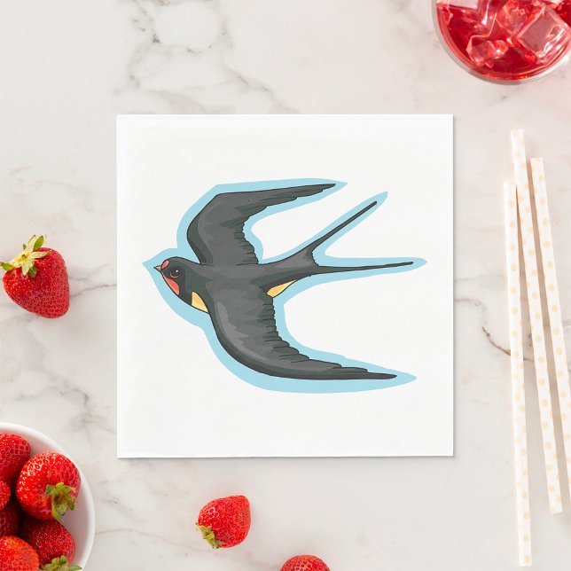 Schwalbe Vogel fliegt Serviette (Von Creator hochgeladen)