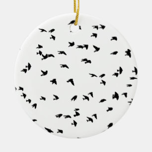 Schwalben-im Flug Vogel-Druck Keramik Ornament