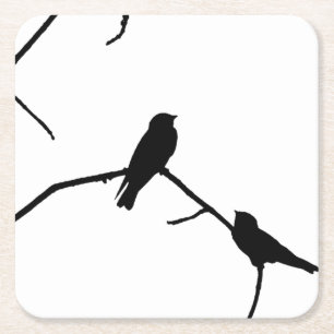 Schwalben-oder Swifts Rechteckiger Pappuntersetzer