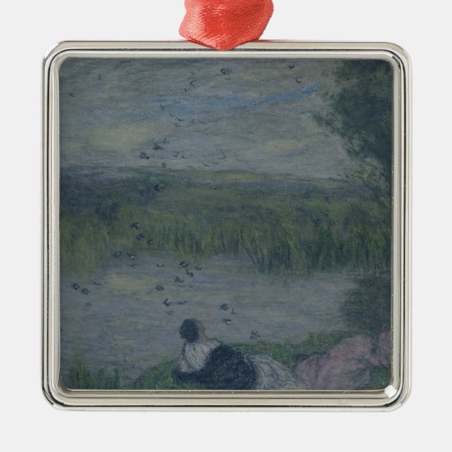 Schwalben Silbernes Ornament (Vorne)