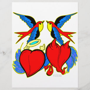 Schwalben und Herz Tattoo