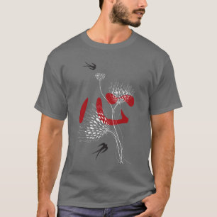 Schwalben-Vogel-chinesisches Herz-orientalisches T-Shirt