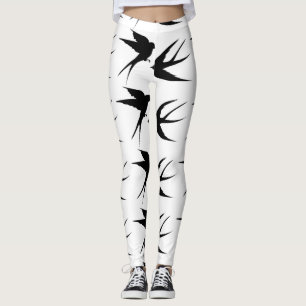 Schwalben Vögel Silhouetten Thunder_Cove    Leggings