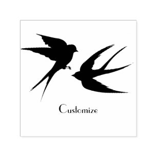 Schwalben Vögel Silhouetten Thunder_Cove  Permastempel