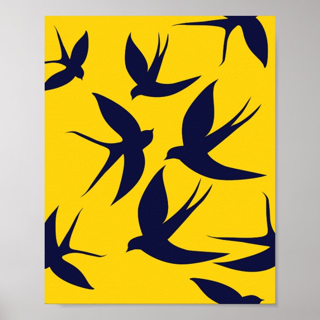 Schwalbenposter Poster (Vorne)