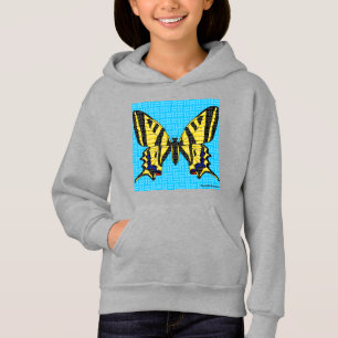 Schwalbenschwanz (lebendig) - Mädchen-Pullover-Hoo Hoodie