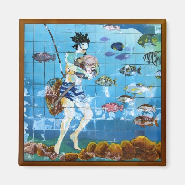 Schwammtaucher Magnet (Vorne)