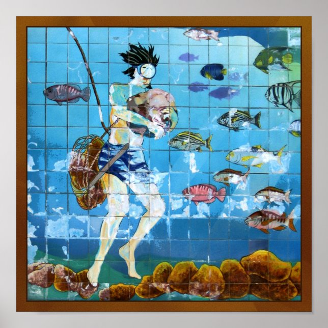 Schwammtaucher Poster (Vorne)