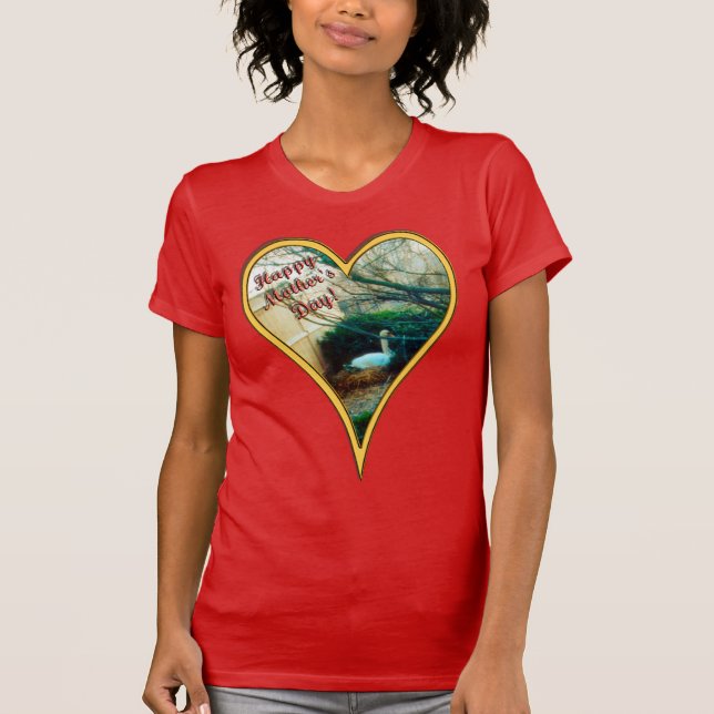 Schwan am Muttertag T-Shirt (Vorderseite)