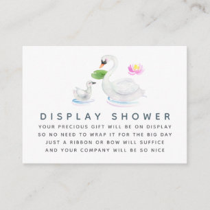 Schwan-Aquarell-Baby-Shower-Display-Dusche Begleitkarte