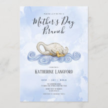 Schwan Aquarell Mutter Tagesbrunch