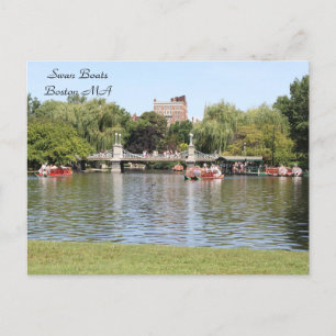 Schwan-Boote, Boston, MA, Fotografie Postkarte