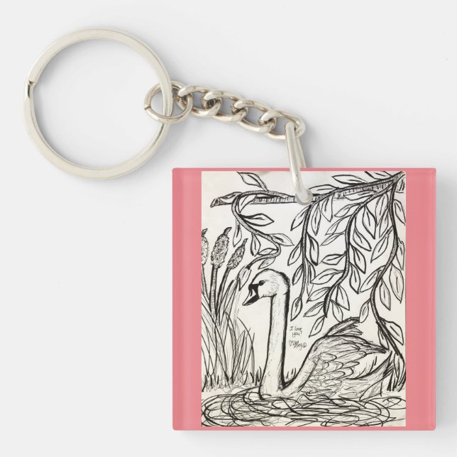 Schwan der Heiligkeit Schlüsselanhänger (Vorderseite)