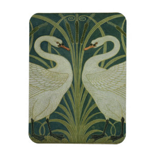 "Schwan-, Eile- und Iris" Tapetenentwurf Magnet