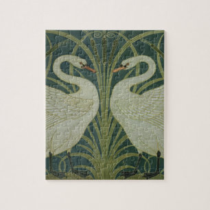 "Schwan-, Eile- und Iris" Tapetenentwurf Puzzle