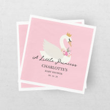 Schwan Eine kleine Prinzessin Rosa Babyparty