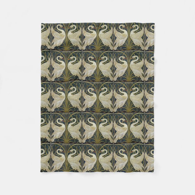 Schwan-Fleecedecke Walter-Kranes Fleecedecke (Vorderseite)