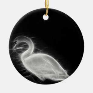 Schwan-Fraktal Keramikornament