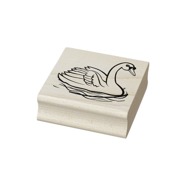 Schwan Gummistempel (Stempel)