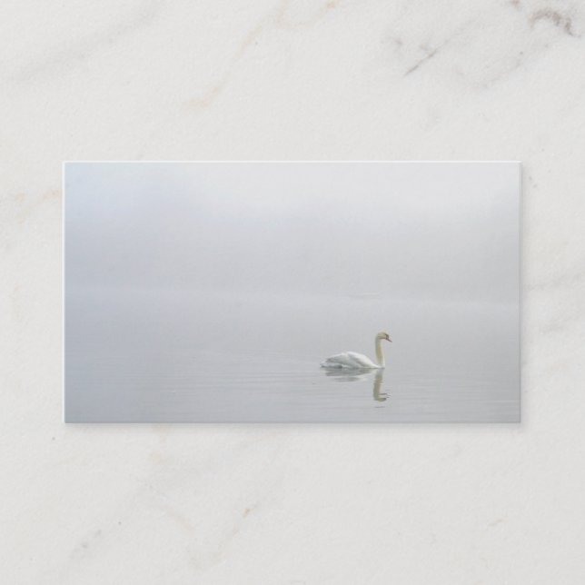 Schwan im Nebel Visitenkarte (Vorderseite)