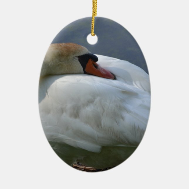 Schwan Keramik Ornament (Vorne)