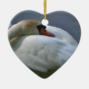 Schwan Keramik Ornament