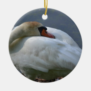 Schwan Keramikornament