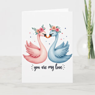Schwan Liebe Du Bist Meine Liebeskarte Karte