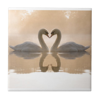 Schwan-Liebe Fliese