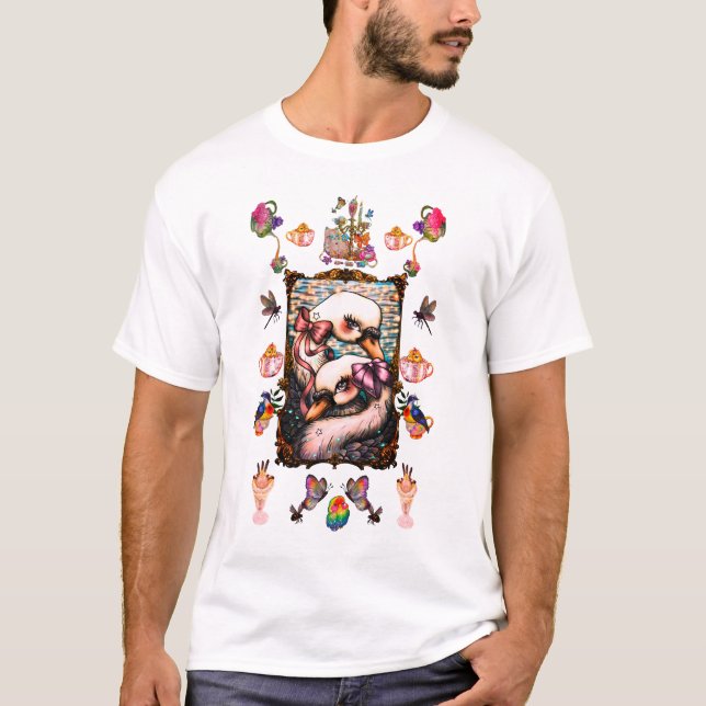 Schwan Liebhaber T-Shirt (Vorderseite)
