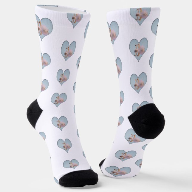 Schwan-Paar Lebenspartner Valentinstag  Socken (Gewinkelt)